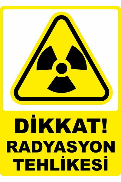 ChicArt Design Studio Caution Radiation Hazard Digital Uv Foil Adhesive Printing Warning Label Sticker 12.5X17.5