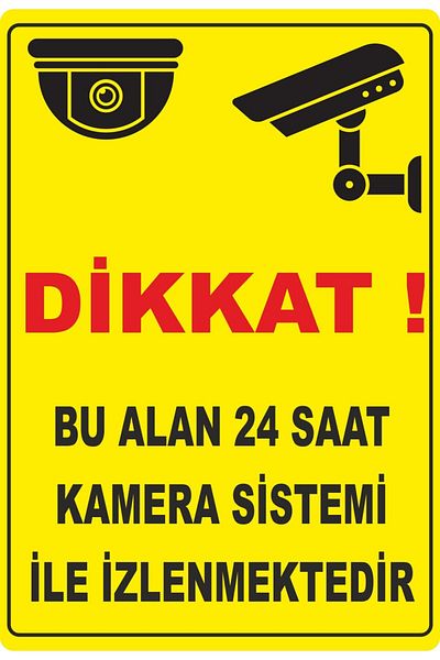 ChicArt Design Studio Notice This Is Being Monitored by a 24 Hour Camera System Digital Uv Foil Printing Warning Label 12.5X17.5