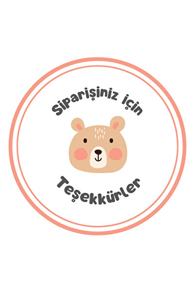 Pera Autocolant rotund/etichetă cu „Mulțumesc pentru comanda dvs.” 72 bucăți 4,5 cm diametru