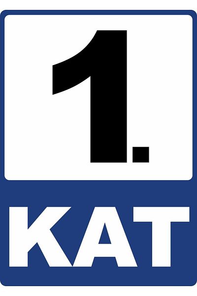 ChicArt Design Studio 1. علامة تحذير KAT PVC مع طباعة Dekota الرقمية بالأشعة فوق البنفسجية مع مادة لاصقة مقاس 12.5 × 17.5 سم