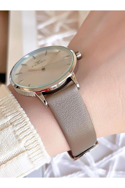 FERRO Leather Cord Blackening Colorfast 30 Meters Water Resistant Special Design Women's Wristwatch 21123BK2