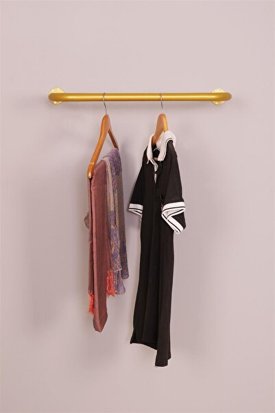 Modern Raf Yuvarlak Borudan Duvara Monte U Askı 60 cm Gold