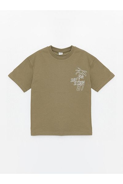 LC Waikiki Tricou pentru băiat din țesătură Tok oversize cu gât crew
