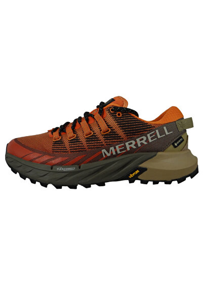 Merrell Herren Trekkingschuhe Wanderschuhe Agility Peak 4 GTX J067345 Orange Exuberance/Olive Textil/Synthet