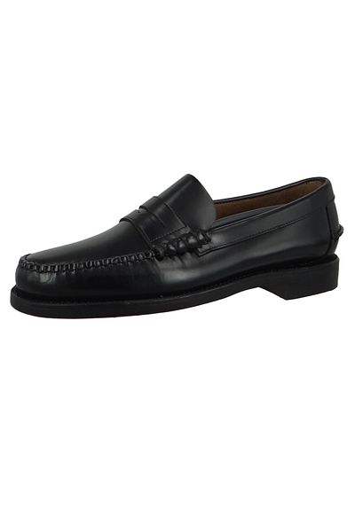 Sebago 7000300 902 Classic Dan Herren Leder Slipper Loafer Bootsschuhe Black Schwarz