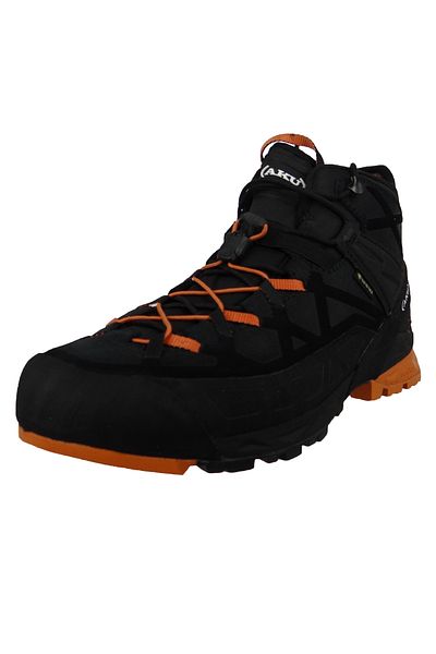 Aku Herren Wanderstiefel Stiefel Rock DFS Mid GTX 718 Schwarz 108 Siyah Turuncu Leder ve Lederimitat ile