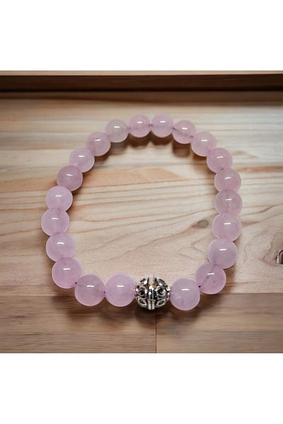 eHediyecim PINK QUARTZ NATURAL STONE BRACELET