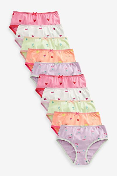 Next Baby Cotton 10-Piece Fruit Patterned Baby Panties ALY00958