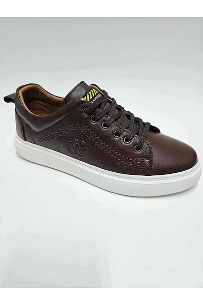 Luis Figo LUİS FIGO Size 38-39 Gardened Leather Men's Shoes - Brown