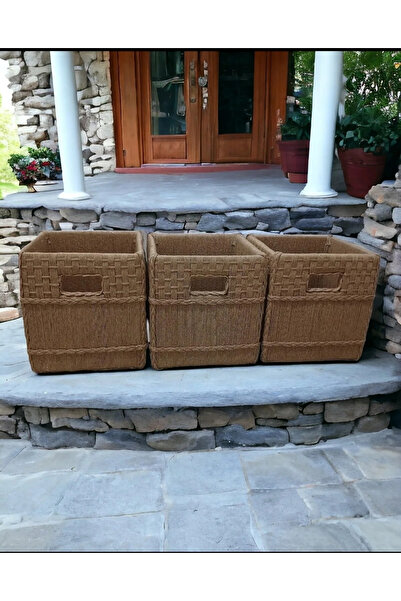 FN سلة تخزين الملابس ديكور سلة تخزين واسعة مصنوعة يدوياً، سلة ديكور 1