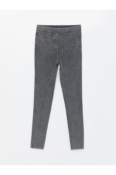 LC Waikiki Basic Girl's Tights Pants with Elastic Waist