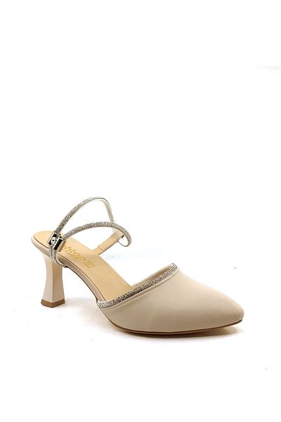 AYAKKABIMOOD Pantofi cu toc pentru femei Shoesmood Mh 7,5 cm Skin Stone Karnıyarık