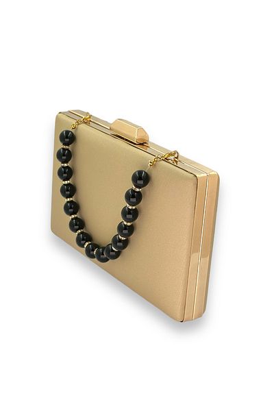Biçanta Nude Bag Βραδινό Φόρεμα Τσάντα Nude Color Βραδινό Φόρεμα Τσάντα Αντιχαρακτική Σατέν Λαβή με Πέρλες Γάμος Αρραβώνας