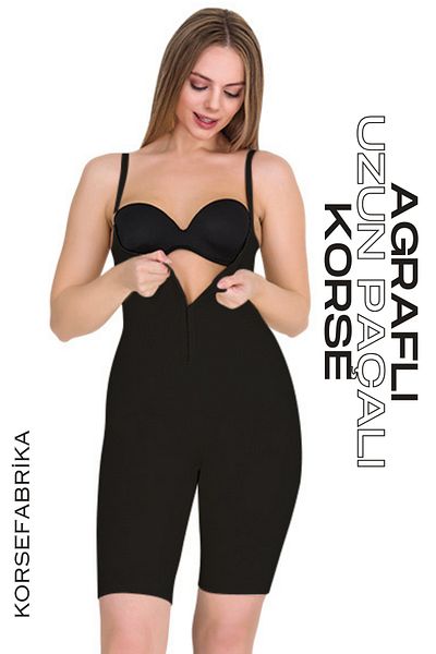 KORSEFABRİKA Slimming Under Breast Slimming Long Leg Badi Corset