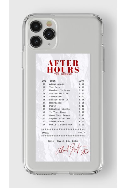 Multitronic حافظة شفافة مطبوعة بتصميم ألبوم The Weeknd After Hours متوافقة مع...