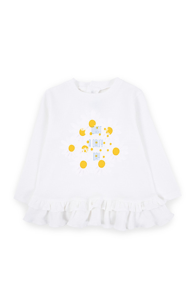 Bubuga فستان بناتي مصنوع من نسيج الوافل القطني بنسبة 100% بلون إكرو مطبوع علي...