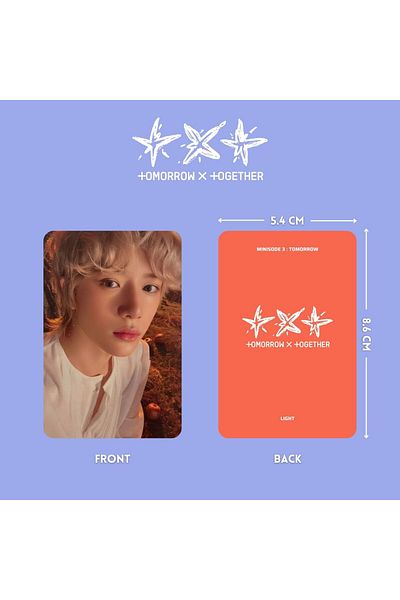 Kpop Dünyasi TXT '' Minisode 3 : Tomorrow'' Light VerPhotocards Set