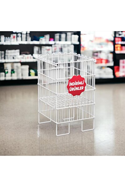 decorelax 40x40 Складаний дротяний кошик для басейну - Продукти Білий