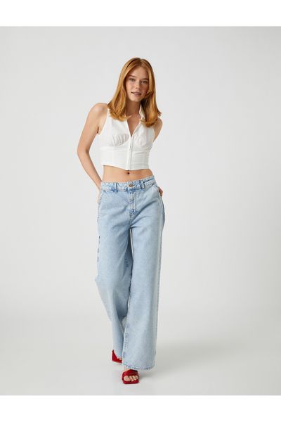 Koton High Waist Jeans Extra Wide Leg - Bianca Jeans