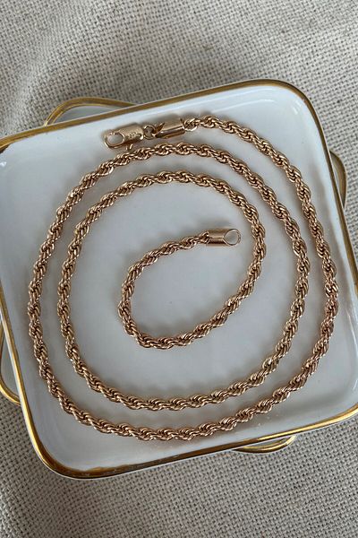fuya design Thick Twisted Steel Necklace