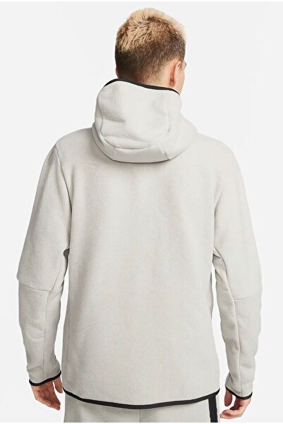 Nike M Nsw Tch Flc Fz Wınter Hd Erkek Sweat Ceket Gri Polar