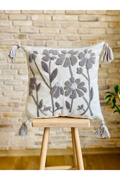 SWITA Home Design 4-Piece Combination Punch Embroidered Throw Pillow Cover (panch)