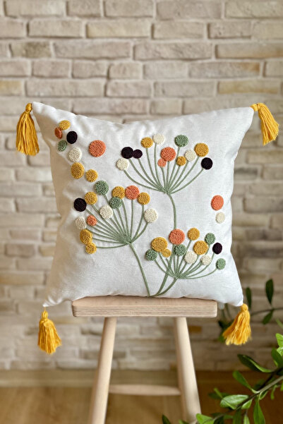 SWITA Home Design 4-Piece Combination Punch Embroidered Throw Pillow Cover (panch)