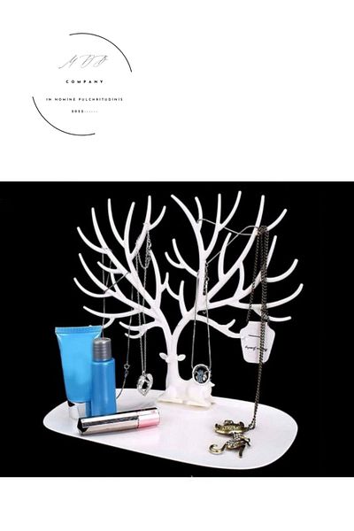 Modo Di Bellezza White Jewelry Stand with Deer Design