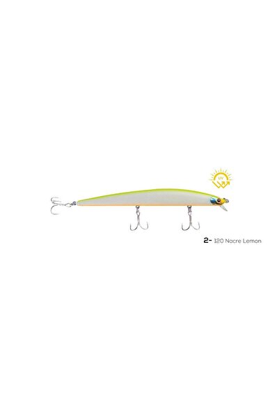 Fujin Shore Liner 145mm 20gr Floating Maket Balık-120 Nacre Lemon