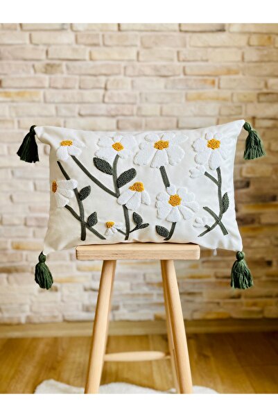 SWITA Home Design 4-Piece Combination Punch Embroidered Throw Pillow Cover (panch)