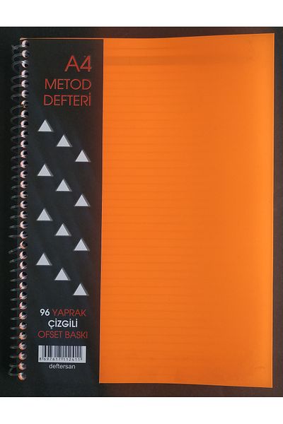 DEFTERSAN 1 Piece A4 96 Sheets Striped Pp Plastic Cover