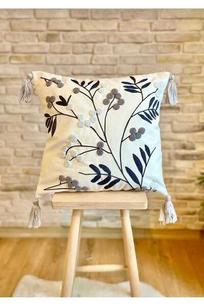 FN Punch Embroidered 2 Pieces Throw Pillow Cover