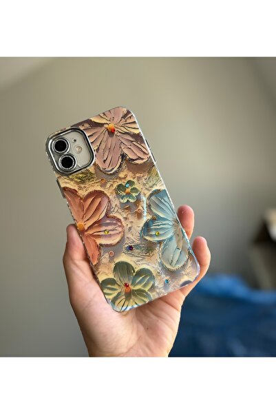 FİŞNEİLETİŞİM İPHONE 11 UYUMLU ÇİÇEK DESENLİ SİMLİ LENS KORUYUCULU KILIF