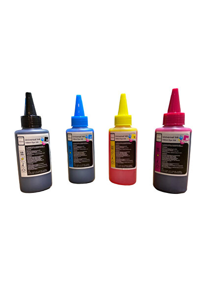 Canon PG-46 / CL-56 Uyumlu Yüksek Pigment Kalite Mürekkep Seti 100ml x 4 Renk...