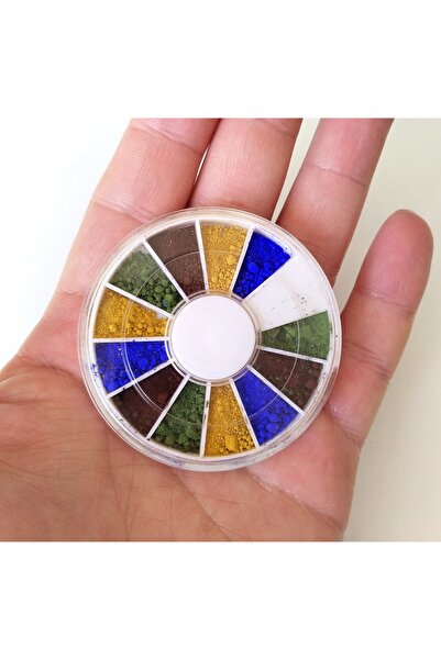 Sanathobi صندوق تخزين دائري صغير مكون من 12 حجرة مع غطاء