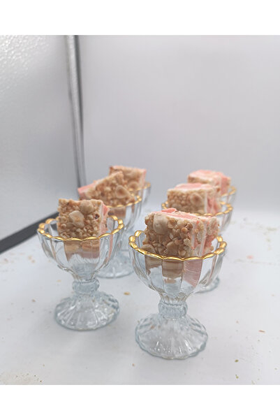 gkzglass home dekor New Year Iruss Gilded Glass Crystal Sugar Bowl Presentation & Sauce Bowl New Product Set of 6