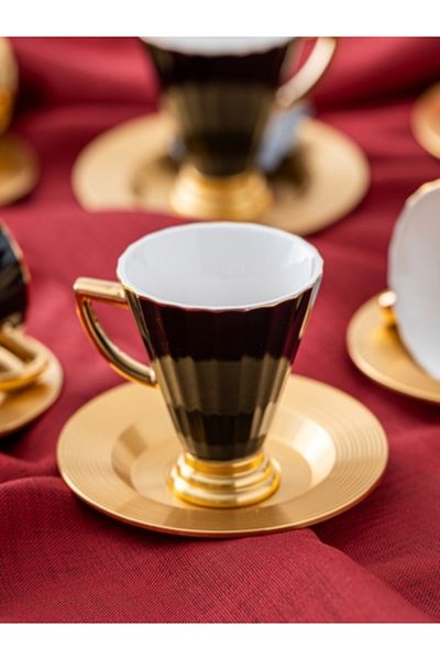 ACAR Alice 6-Person Porcelain Coffee Cup Set - 90 ml