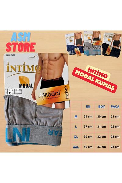 intimo Organic Lightweight Soft and Comfortable Modal Fabric Men's Boxers