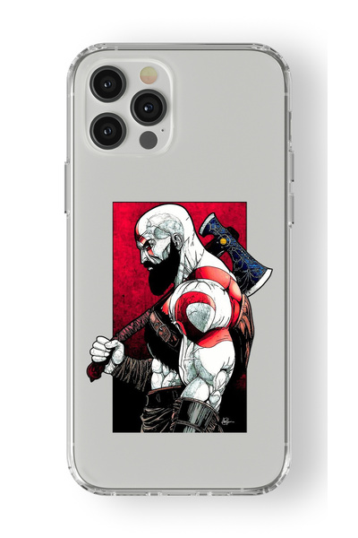 Multitronic iPhone 14 Pro Max Compatible God of War Kratos Design Printed Tra...