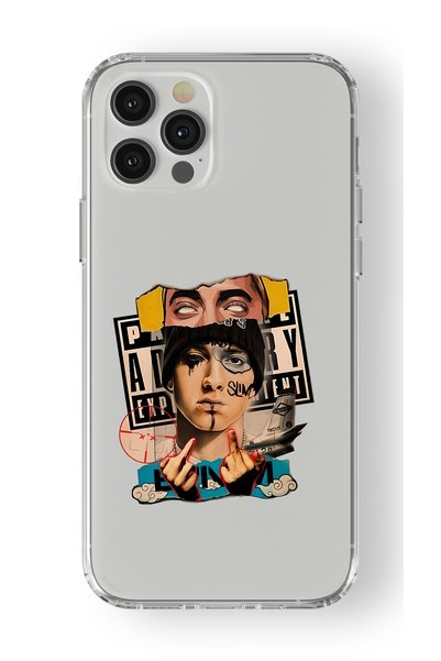 Multitronic حافظة شفافة مطبوعة بتصميم Eminem متوافقة مع هاتف iPhone 12 Pro Max