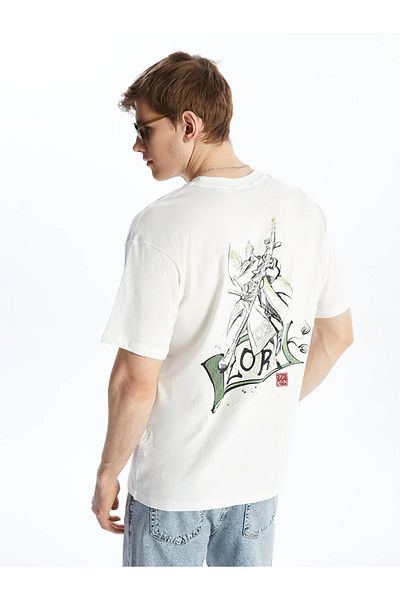 LC Waikiki XSIDE Crew Neck Short Sleeve One Piece Printed Combed Cotton Men's T-Shirt