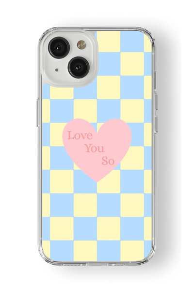 Multitronic حافظة شفافة مطبوعة متوافقة مع هاتف Iphone 13 Mini Love You So Design