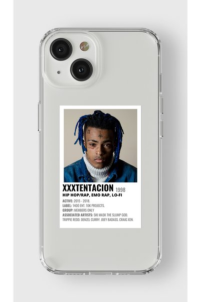 Multitronic حافظة شفافة مطبوعة بتصميم ملصق Xxxtentacion بسيط متوافق مع هاتف I...