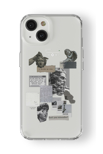 Multitronic حافظة شفافة مطبوعة بتصميم لا تنسى متوافقة مع هاتف آيفون 13