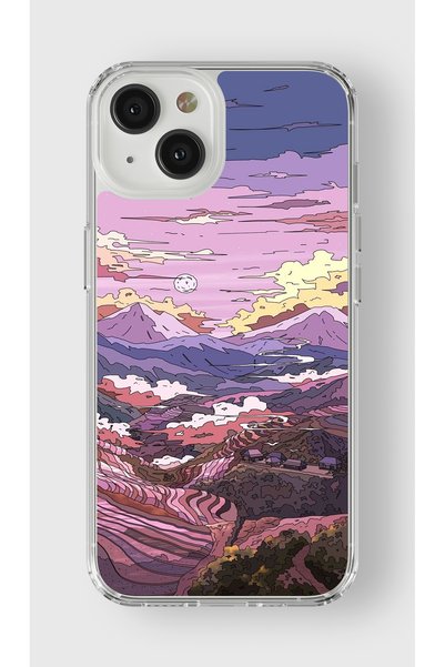 Multitronic حافظة شفافة مطبوعة بتصميم فني متوافق مع هاتف Iphone 15 Plus