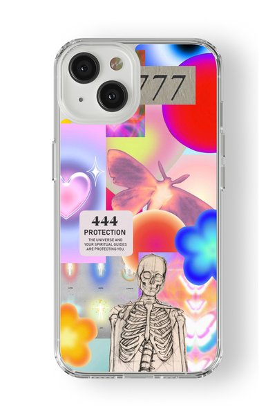 Multitronic iPhone 14 Compatible 444 Protection Design Printed Transparent Case