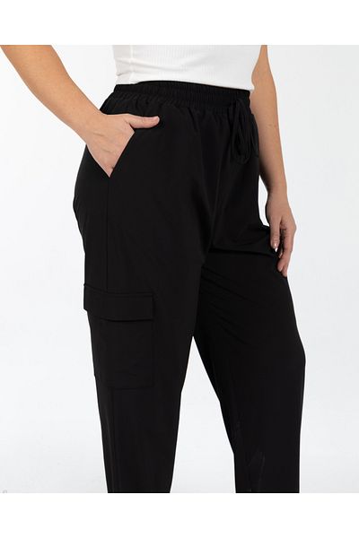 LUOKK Naısa Elastic Waist Woven Large Size Cargo Pants