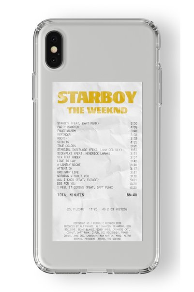 Multitronic حافظة شفافة مطبوعة بتصميم ألبوم The Weeknd Starboy متوافقة مع هات...