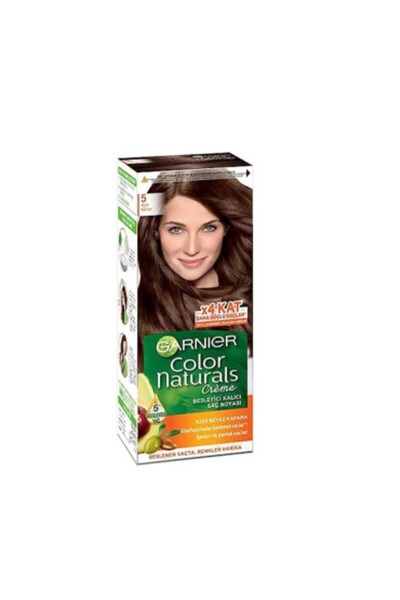 Garnier Color Naturals Besleyici Kalıcı Saç Boyası 5 Açık Kahve ( 1 ADET )