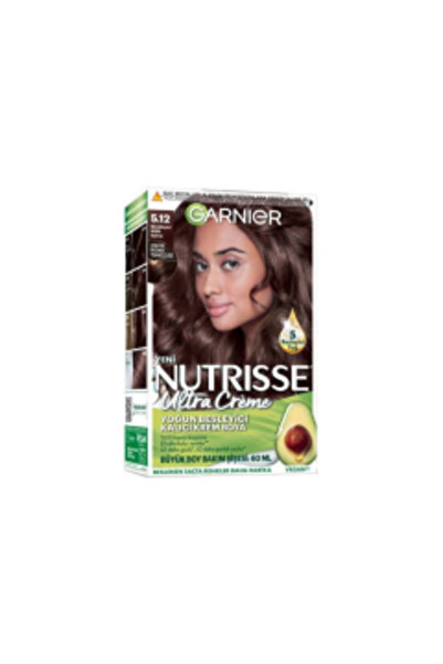 Garnier Nutrisse Ultra Creme 5.12 Büyüleyici Küllü Kahve Saç Boyası ( 1 ADET )